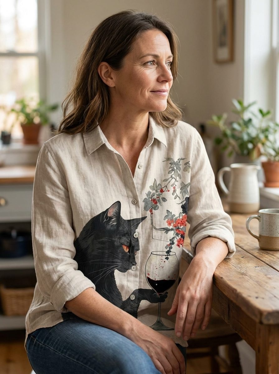 AMARI - Cat Art Shirt