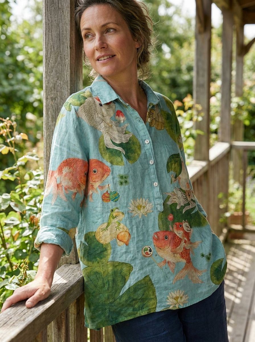 CLAUDIA - Fish Art Shirt