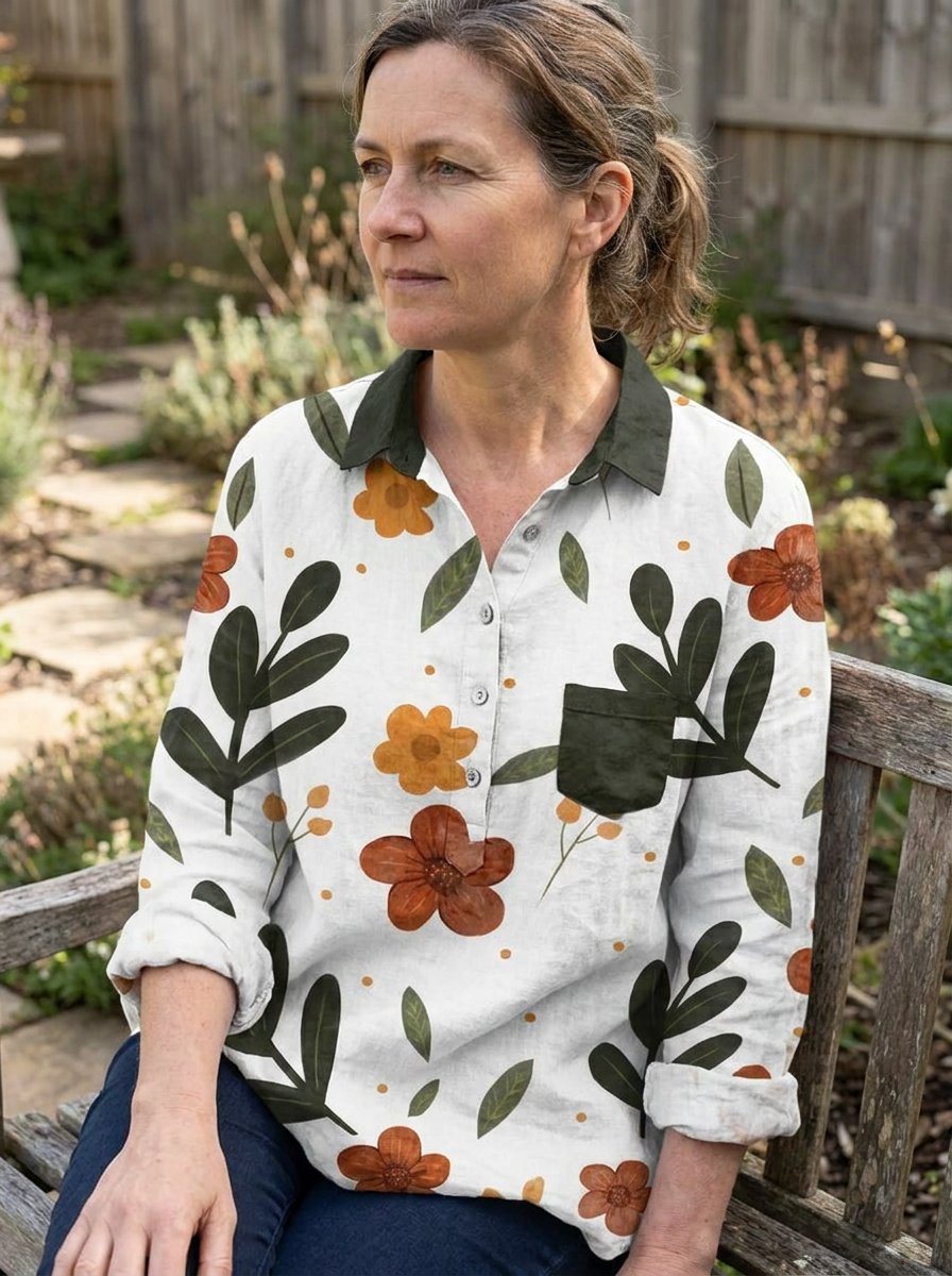 ELEANOR - Elegant Plant Art Shirt