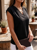 MAELYN – Sleek V-Neck Blouse