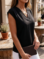 MAELYN – Sleek V-Neck Blouse