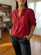 DANICA -  Sequin Detailed Blouse
