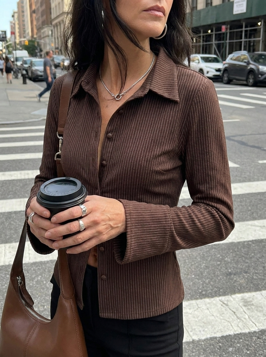 RACHEL - Stylish Button-Up Top