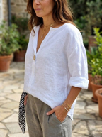 NAYLA - Casual V-Neck Blouse