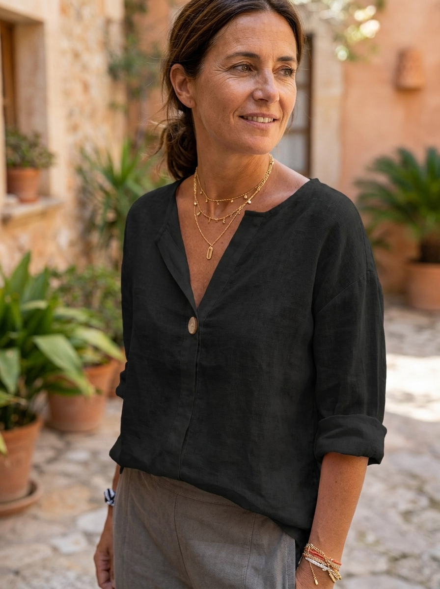 NAYLA - Casual V-Neck Blouse