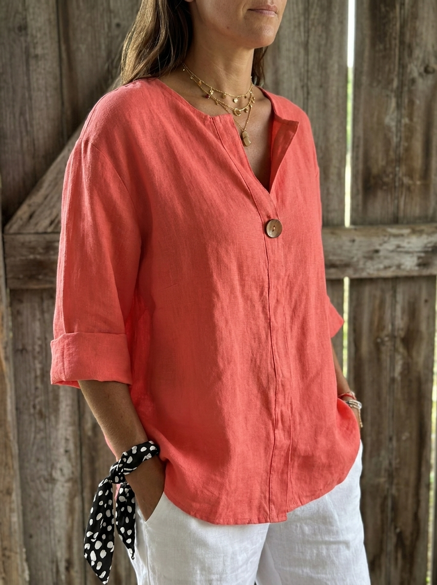 NAYLA - Casual V-Neck Blouse