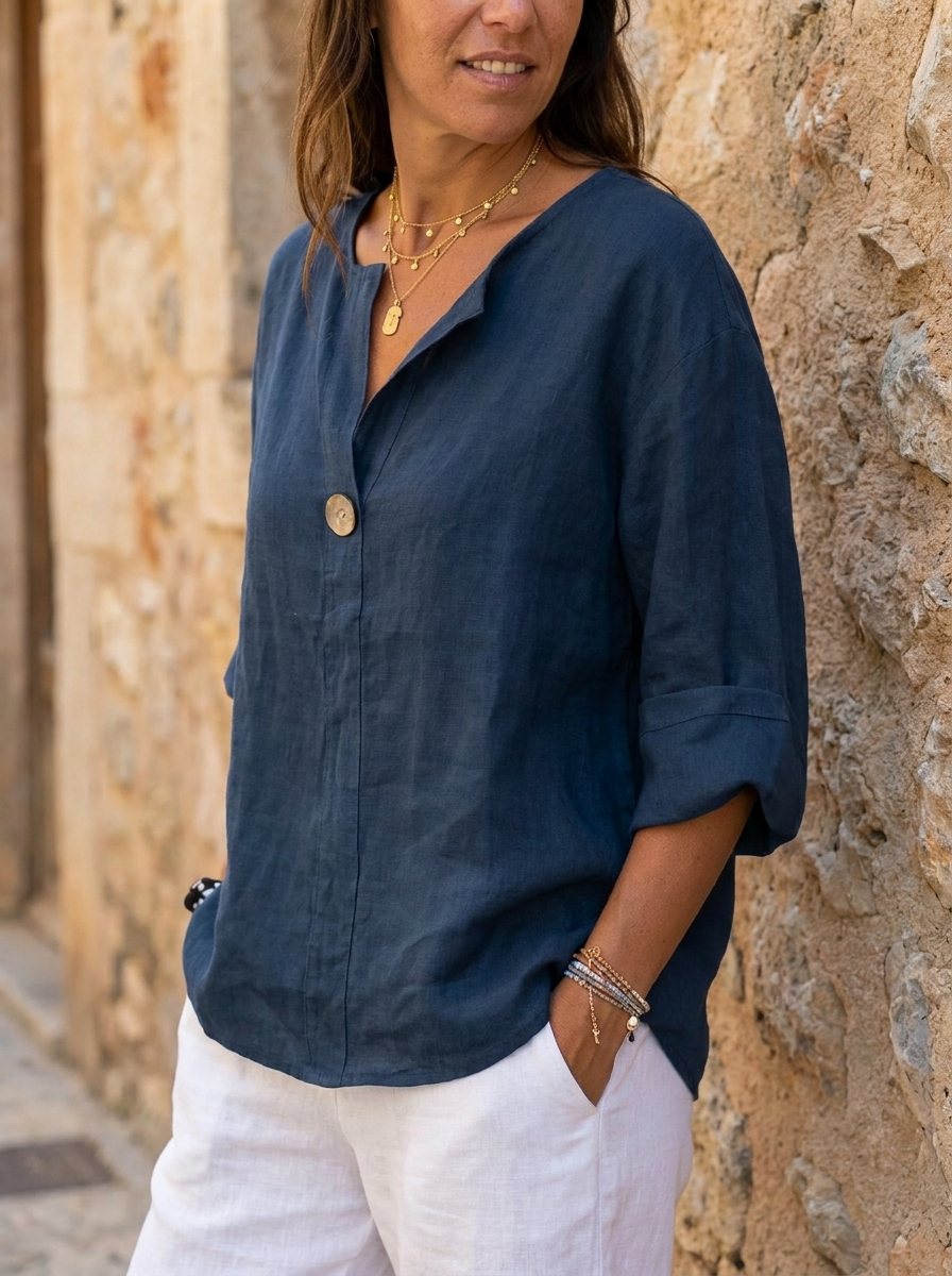 NAYLA - Casual V-Neck Blouse
