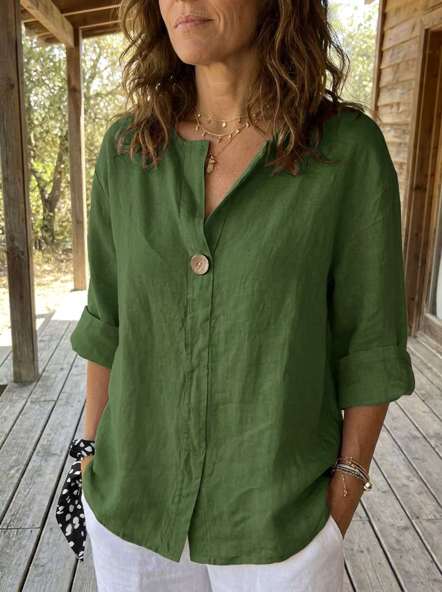 NAYLA - Casual V-Neck Blouse