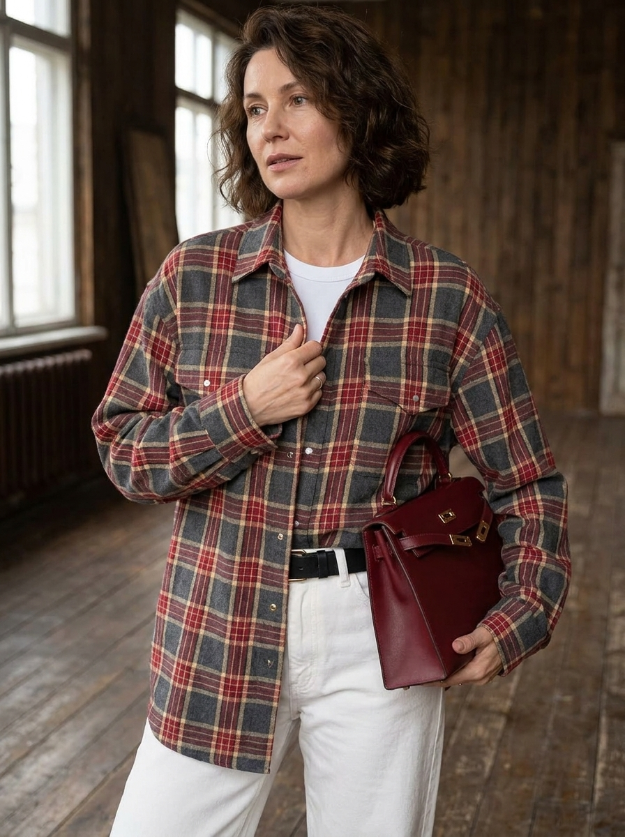 Norah | Casual Plain Flannel