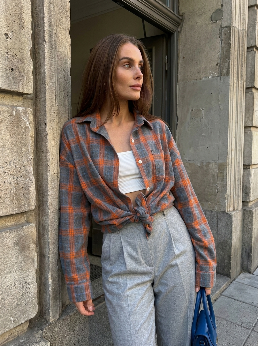 Norah | Casual Plain Flannel