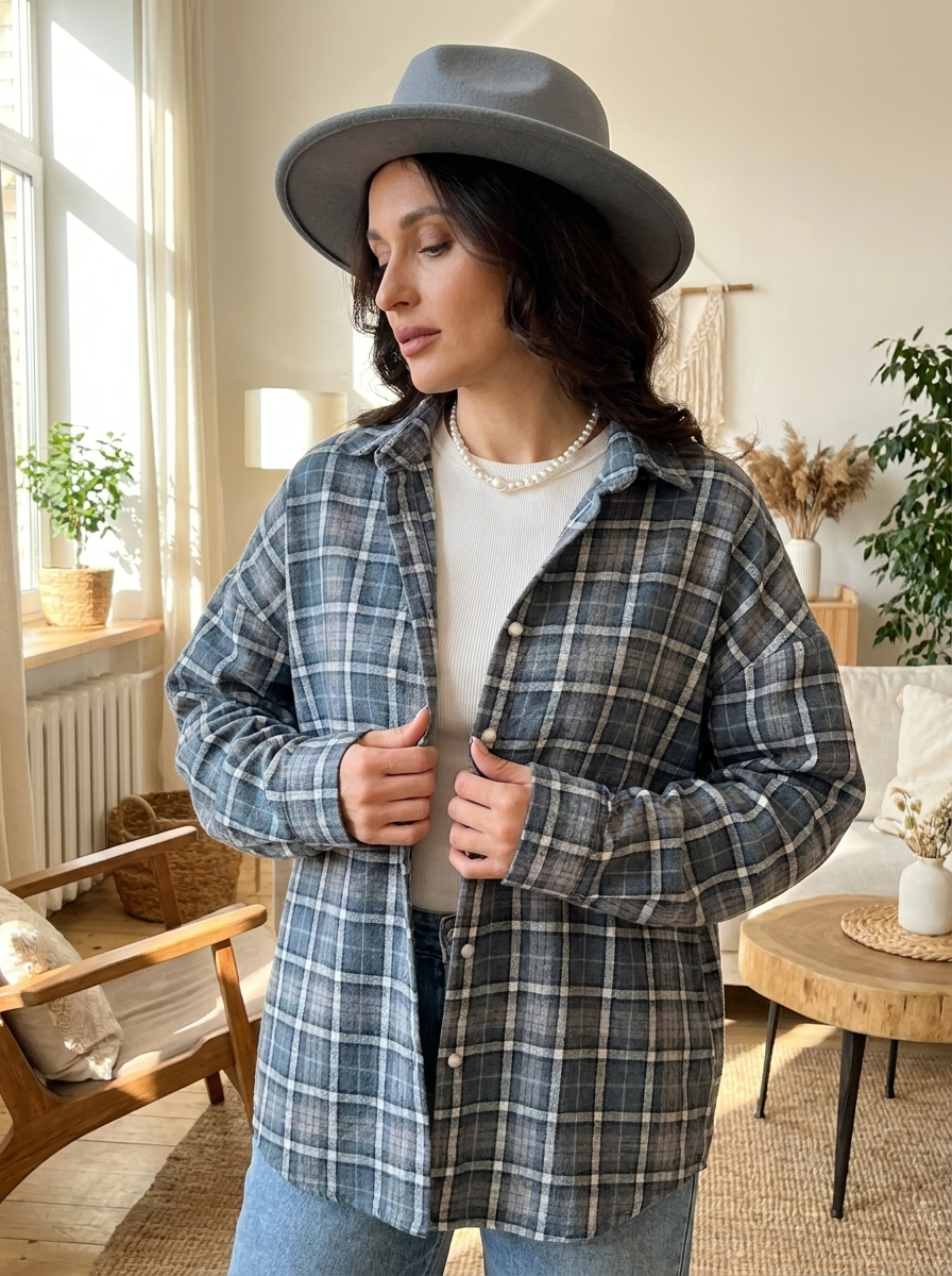 Norah | Casual Plain Flannel