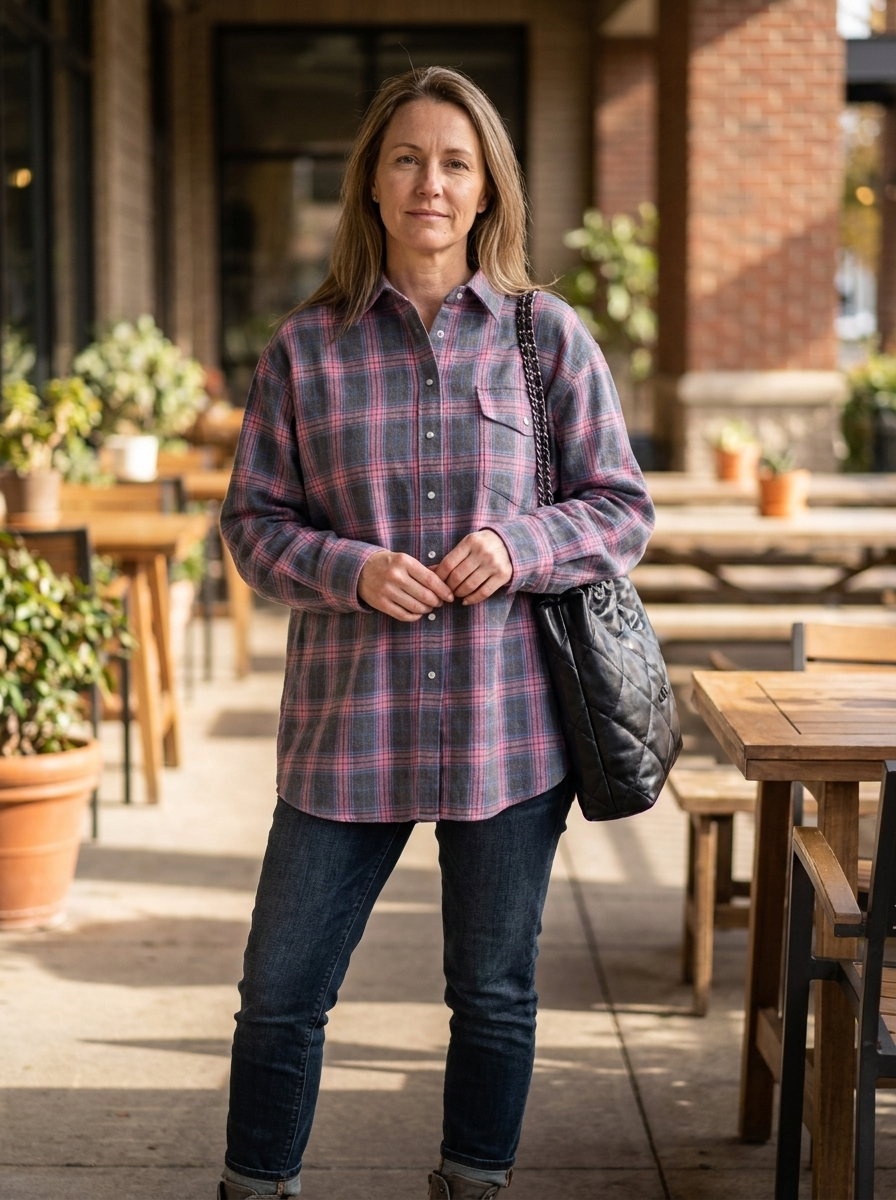 Norah | Casual Plain Flannel