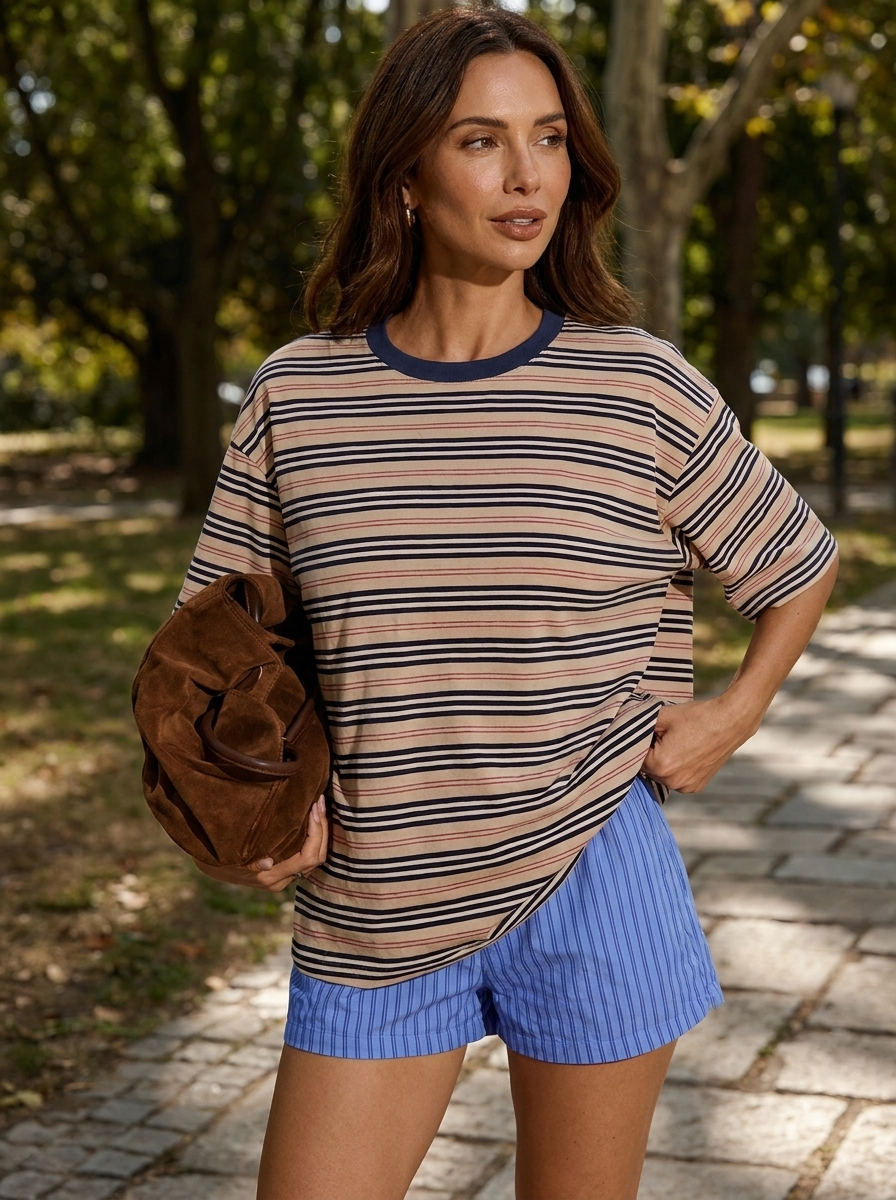 LAIZA – Modern Long Sleeve Striped Shirt