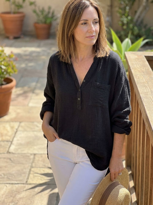 AYLA – Casual V-Neck Blouse