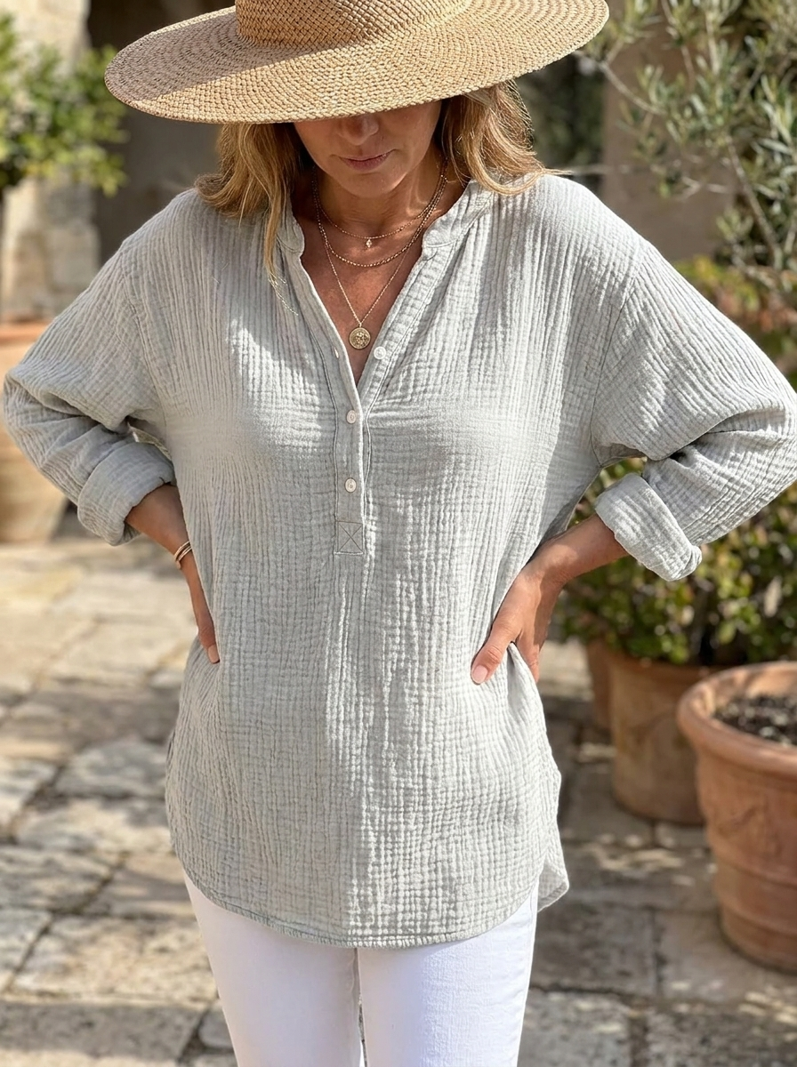 AYLA – Casual V-Neck Blouse