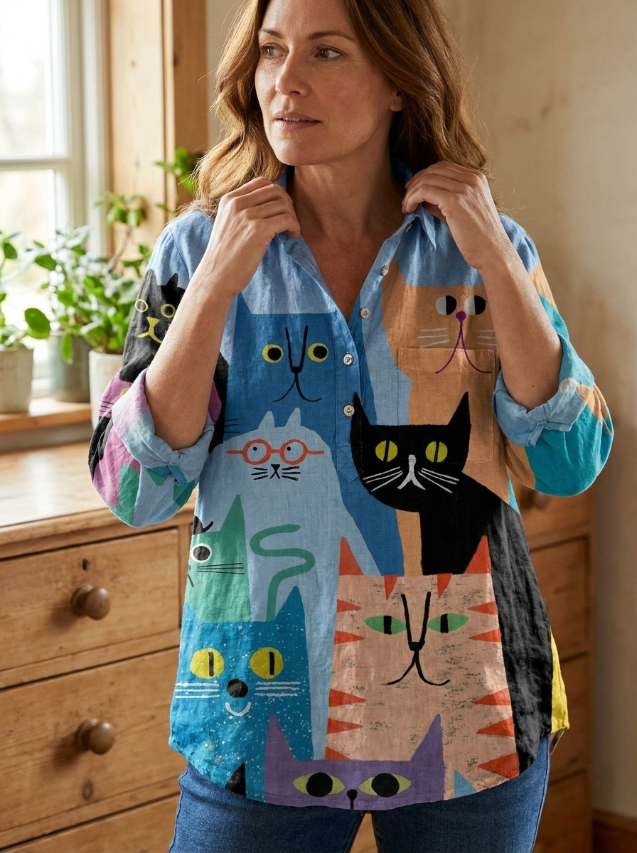 AVERY - Cat Art Shirt