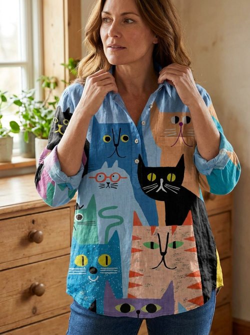 AVERY - Cat Art Shirt