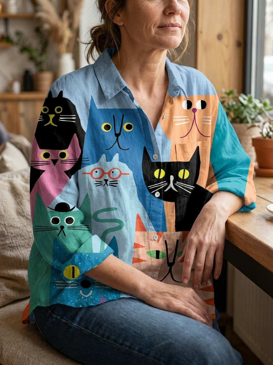 AVERY - Cat Art Shirt