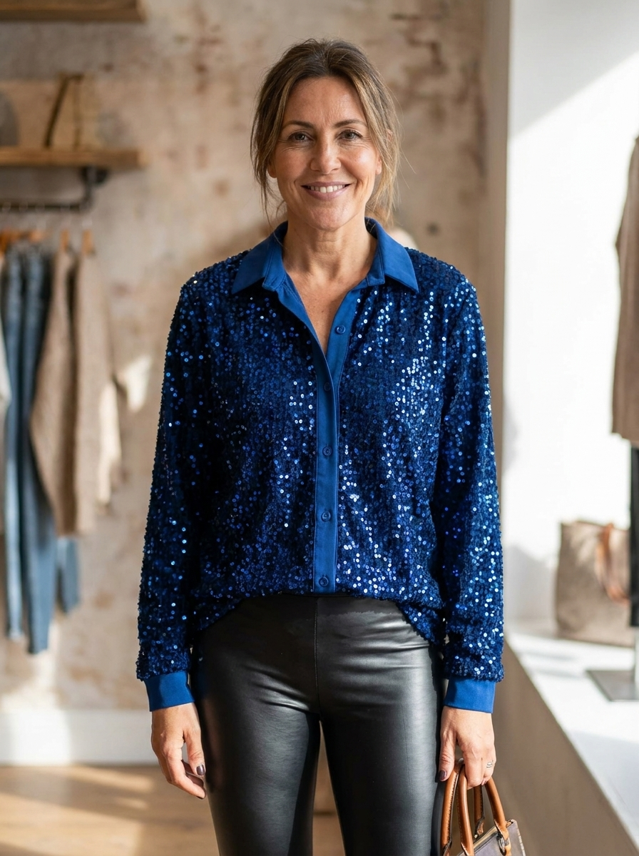 CIARA - Shimmer Sequin Shirt