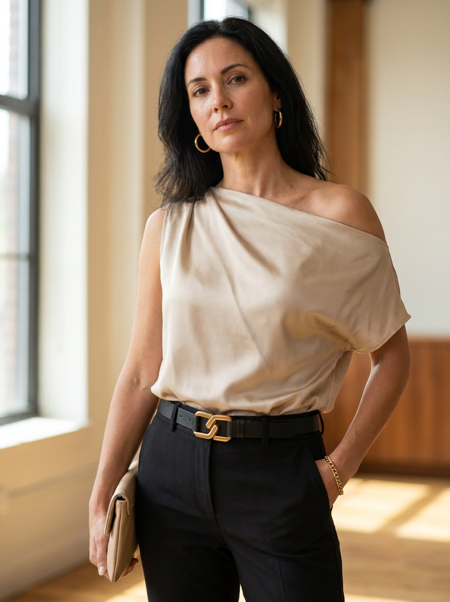 CAMILLA – Chic Casual One Shoulder Blouse