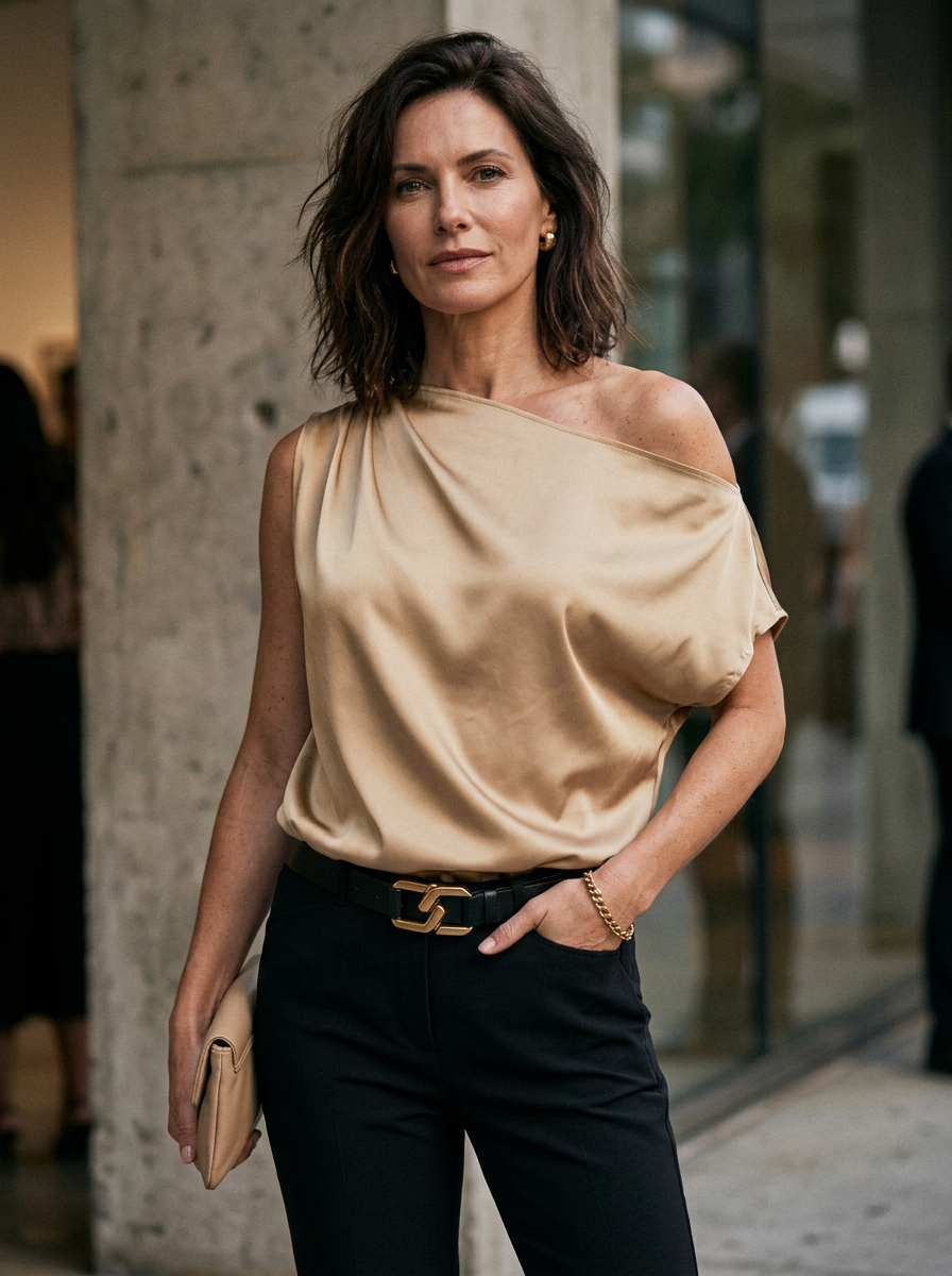 CAMILLA – Chic Casual One Shoulder Blouse