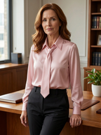 JONNIE – Modern Tie Detail Long Sleeve Shirt