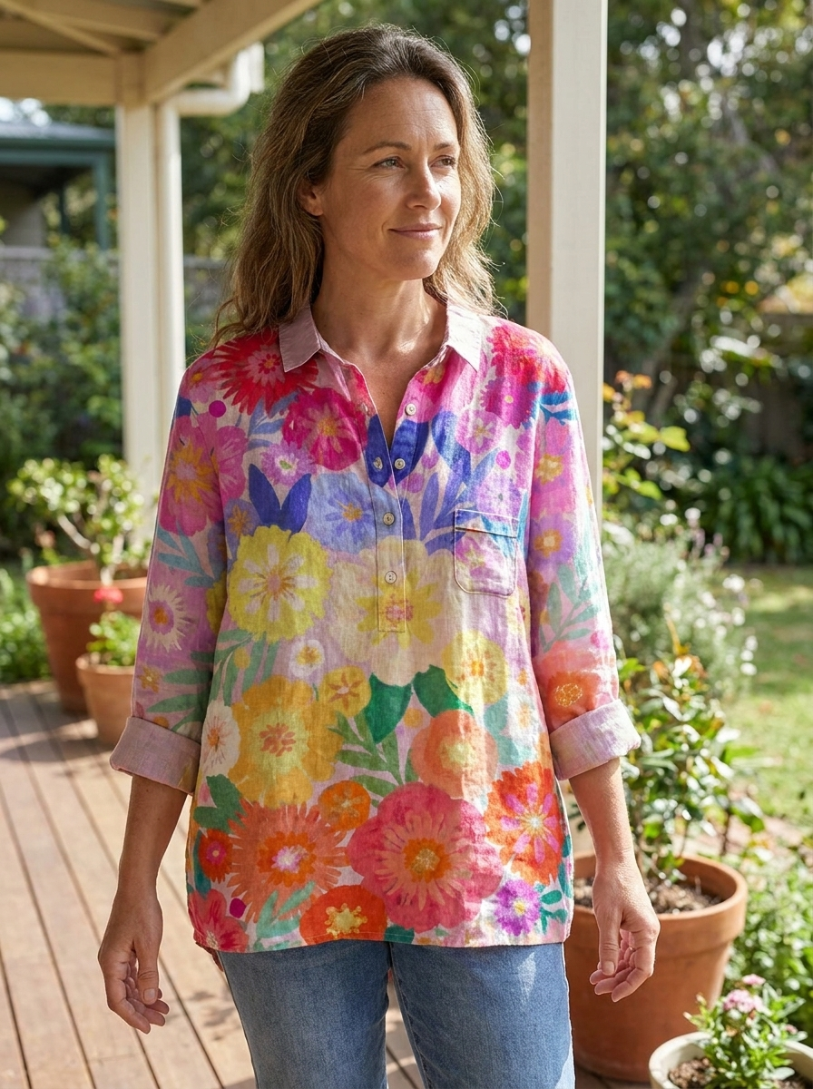 TALLIE – Relaxed Printed Blouse