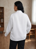 JANELA – Sophisticated Long Sleeve High Neck Blouse