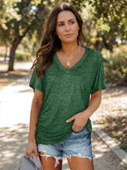 EILY - Classic V-Neck Loose Fit Shirt