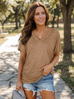 EILY - Classic V-Neck Loose Fit Shirt