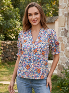 MONICA – Chic V-Neck Blouse