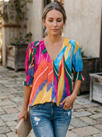 MONICA – Chic V-Neck Blouse