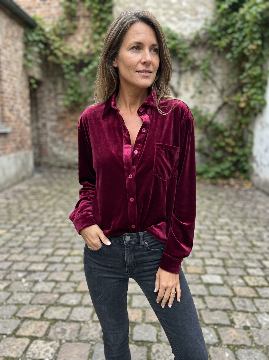 DAHLIA - Soft Velvet Shirt