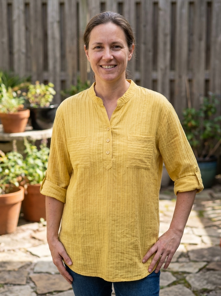 LUCILLE - Casual Long Sleeve Everyday Collared Top