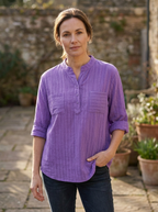 LUCILLE - Casual Long Sleeve Everyday Collared Top