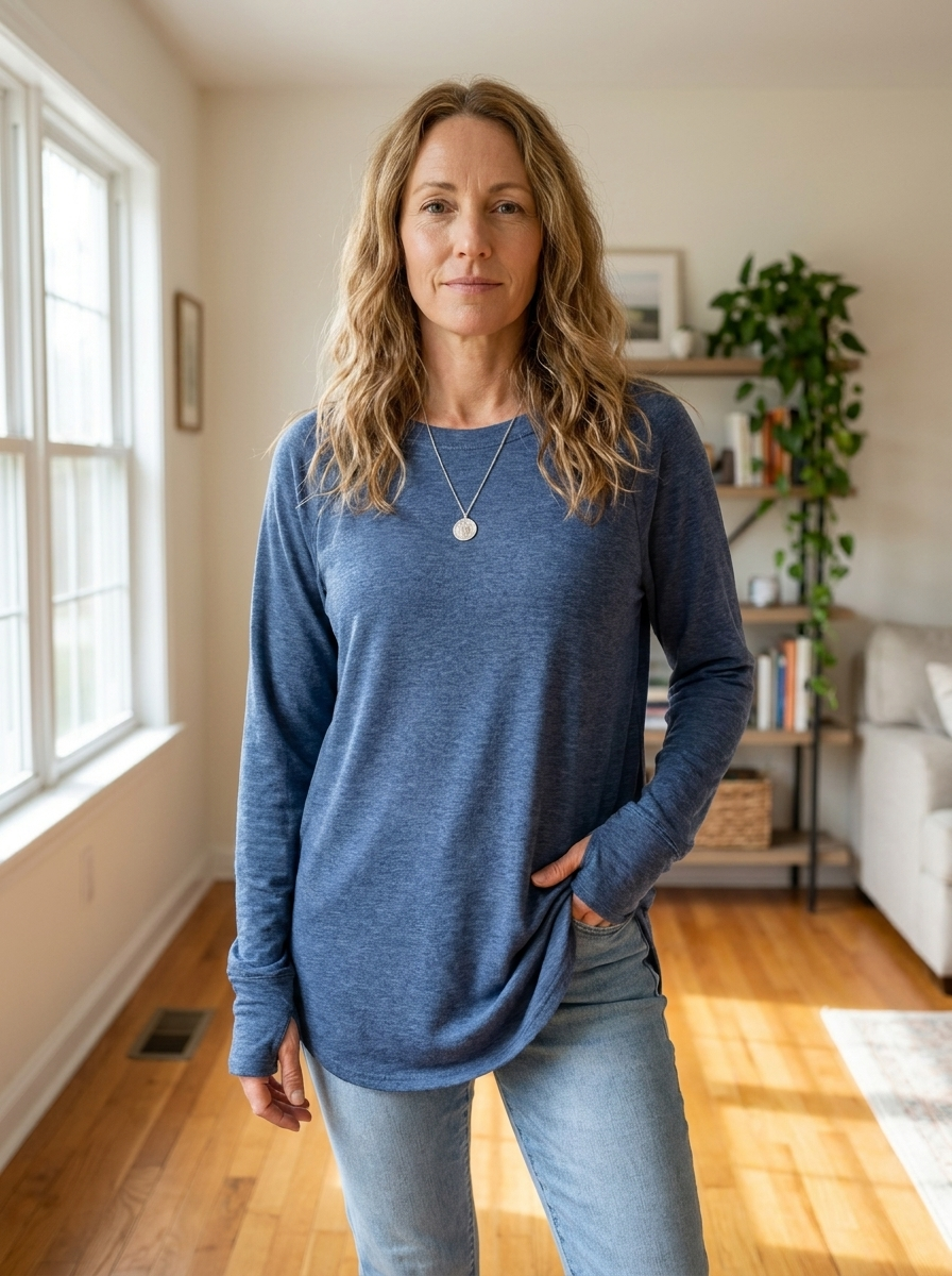 STELLAN - Casual Long Sleeve Thumb Hole Top