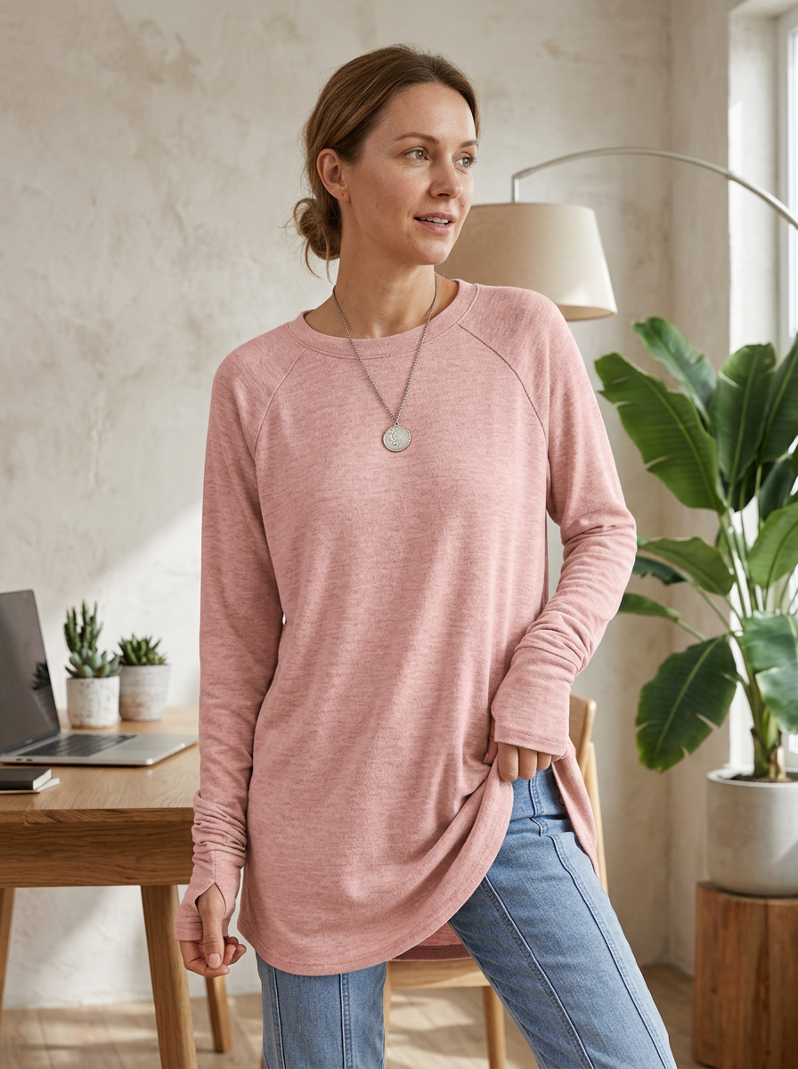 STELLAN - Casual Long Sleeve Thumb Hole Top