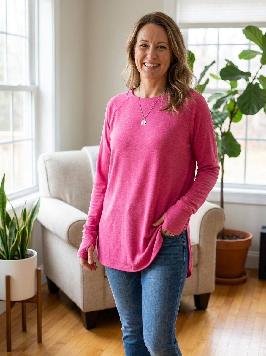 STELLAN - Casual Long Sleeve Thumb Hole Top