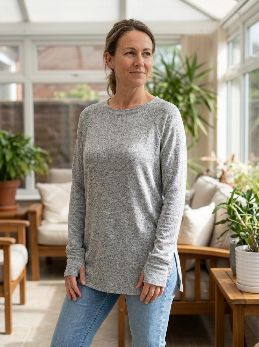 STELLAN - Casual Long Sleeve Thumb Hole Top