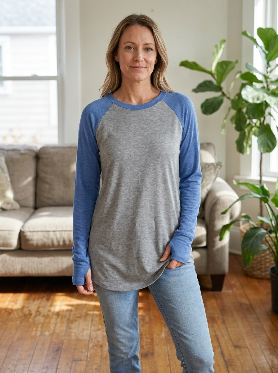 STELLAN - Casual Long Sleeve Thumb Hole Top