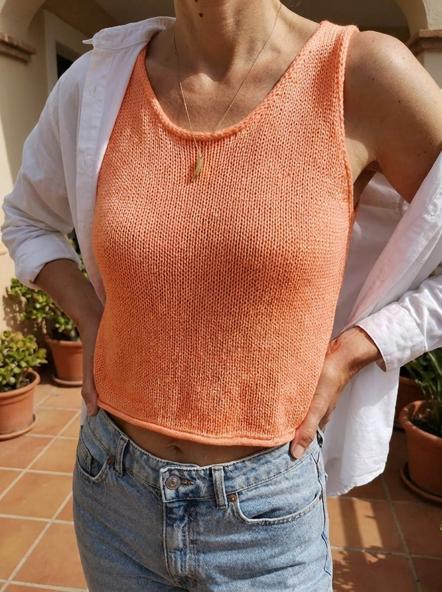 KAREEM - Casual Round Neck Vest Pullover Top