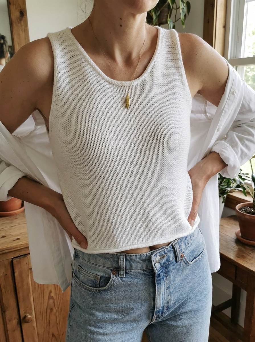 KAREEM - Casual Round Neck Vest Pullover Top