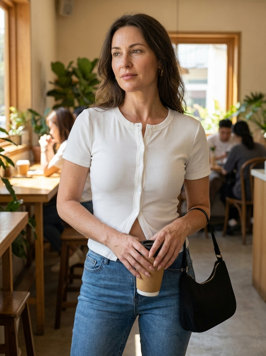 HATI - Relaxed Summer Short Sleeve Buttoned Top
