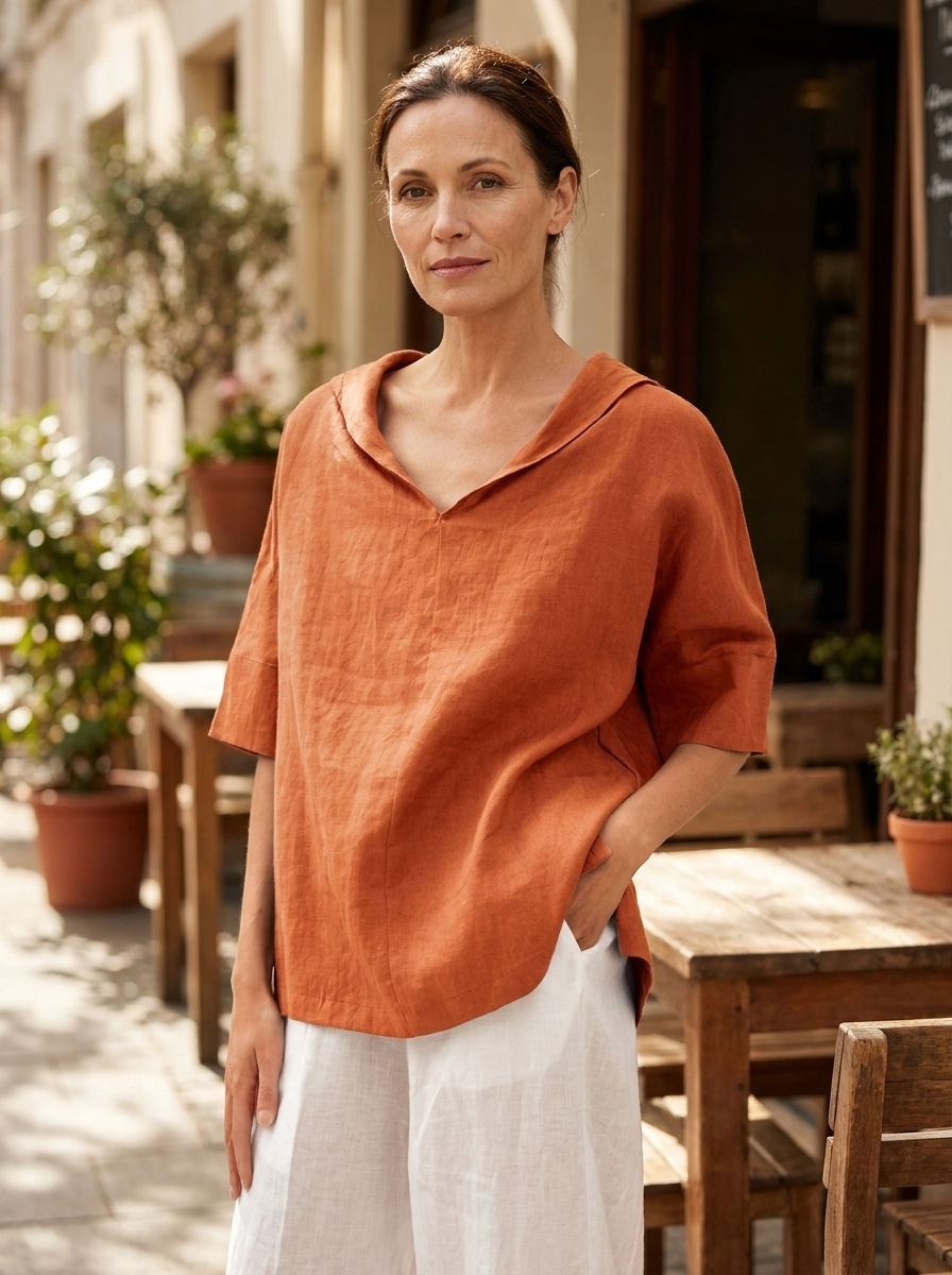 LUCY – Cotton Loose-Fitting Blouse