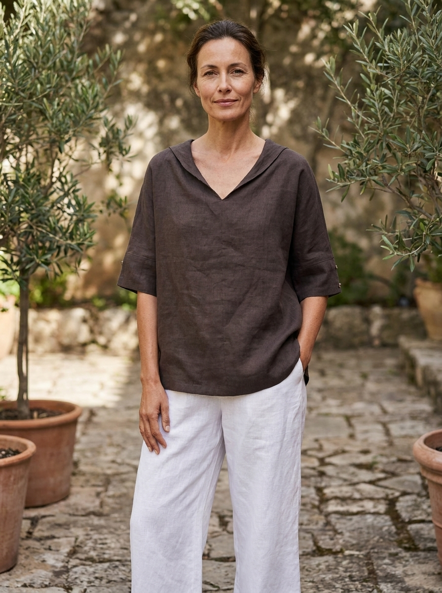 LUCY – Cotton Loose-Fitting Blouse