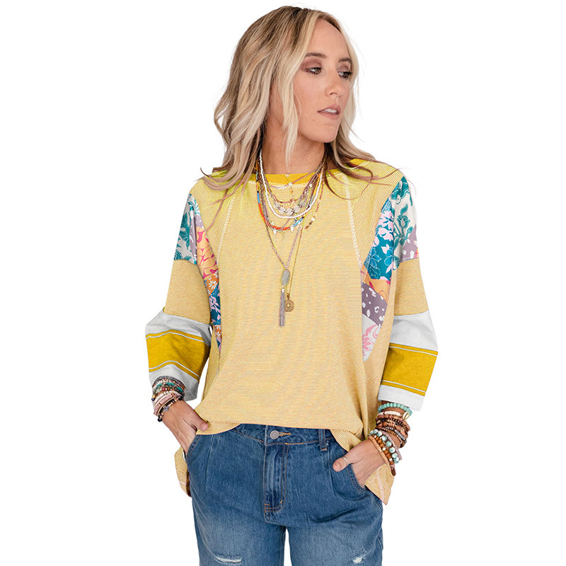 BAILEY – Lightweight Patchwork Batwing Top