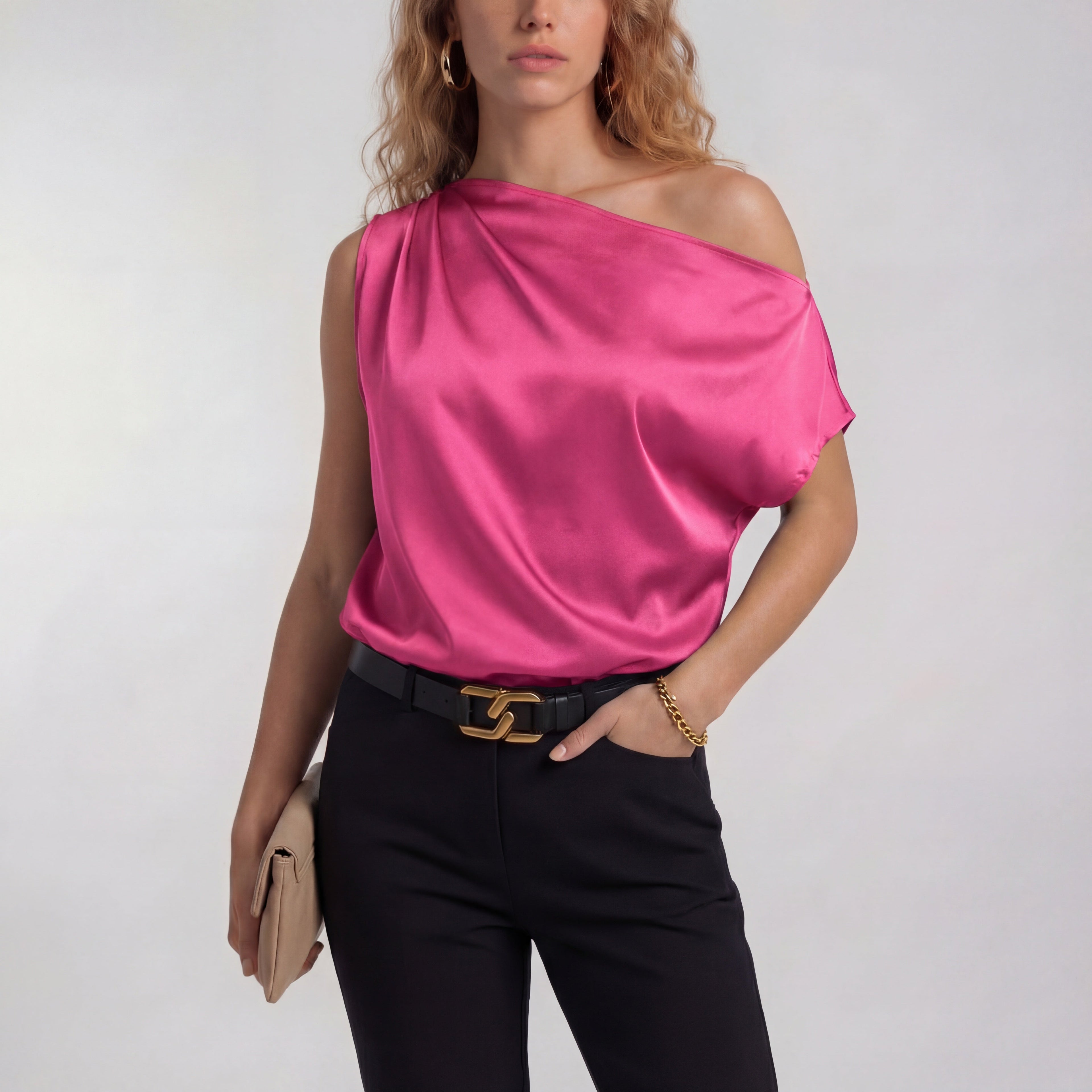 CAMILLA – Chic Casual One Shoulder Blouse