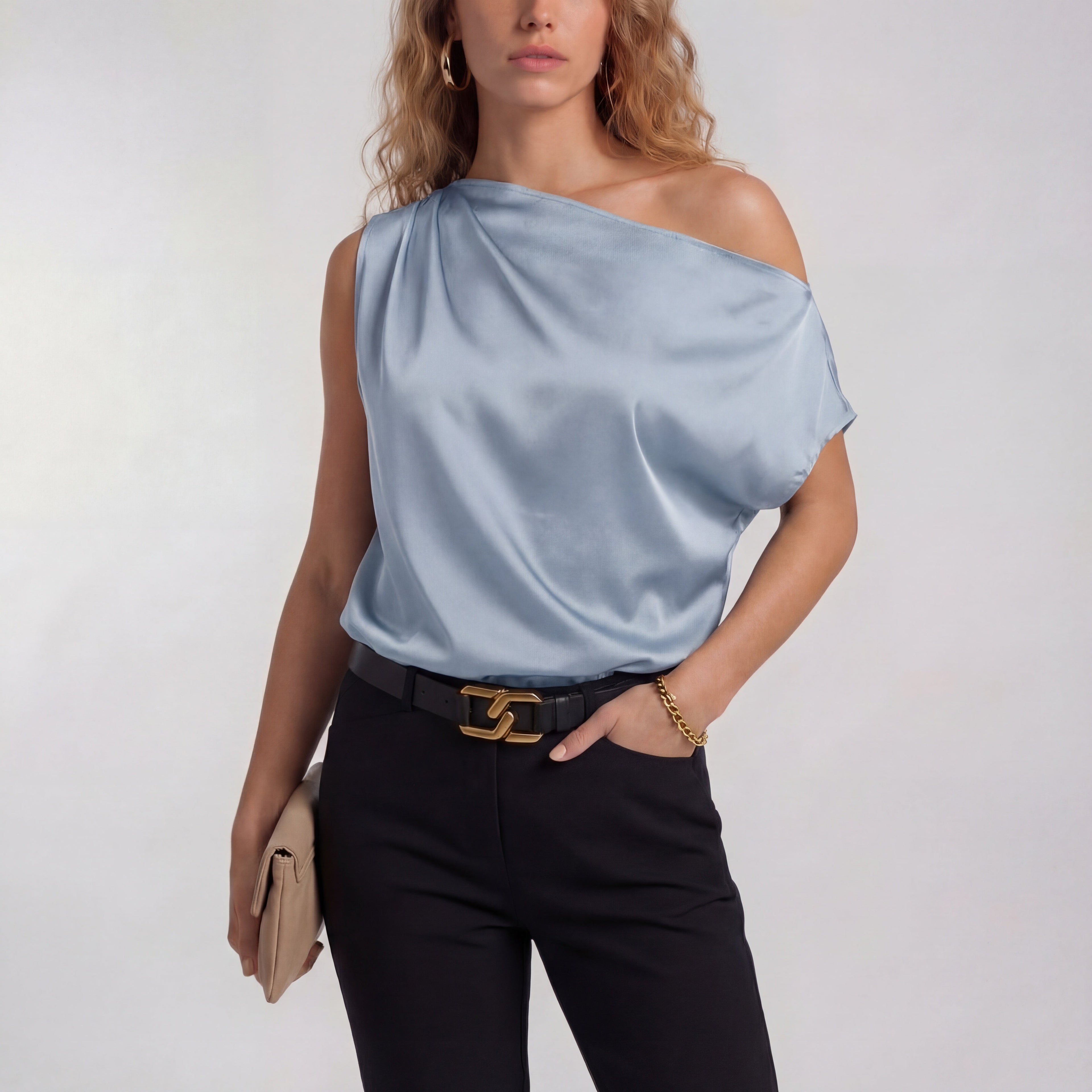 CAMILLA – Chic Casual One Shoulder Blouse