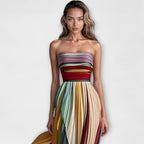 MARIGOLD – Bold & Flowing Strapless Dress