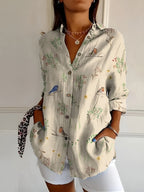 MELODIE – Elegant Floral Button Shirt